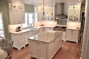 White Granite Kitchen Island Countertop